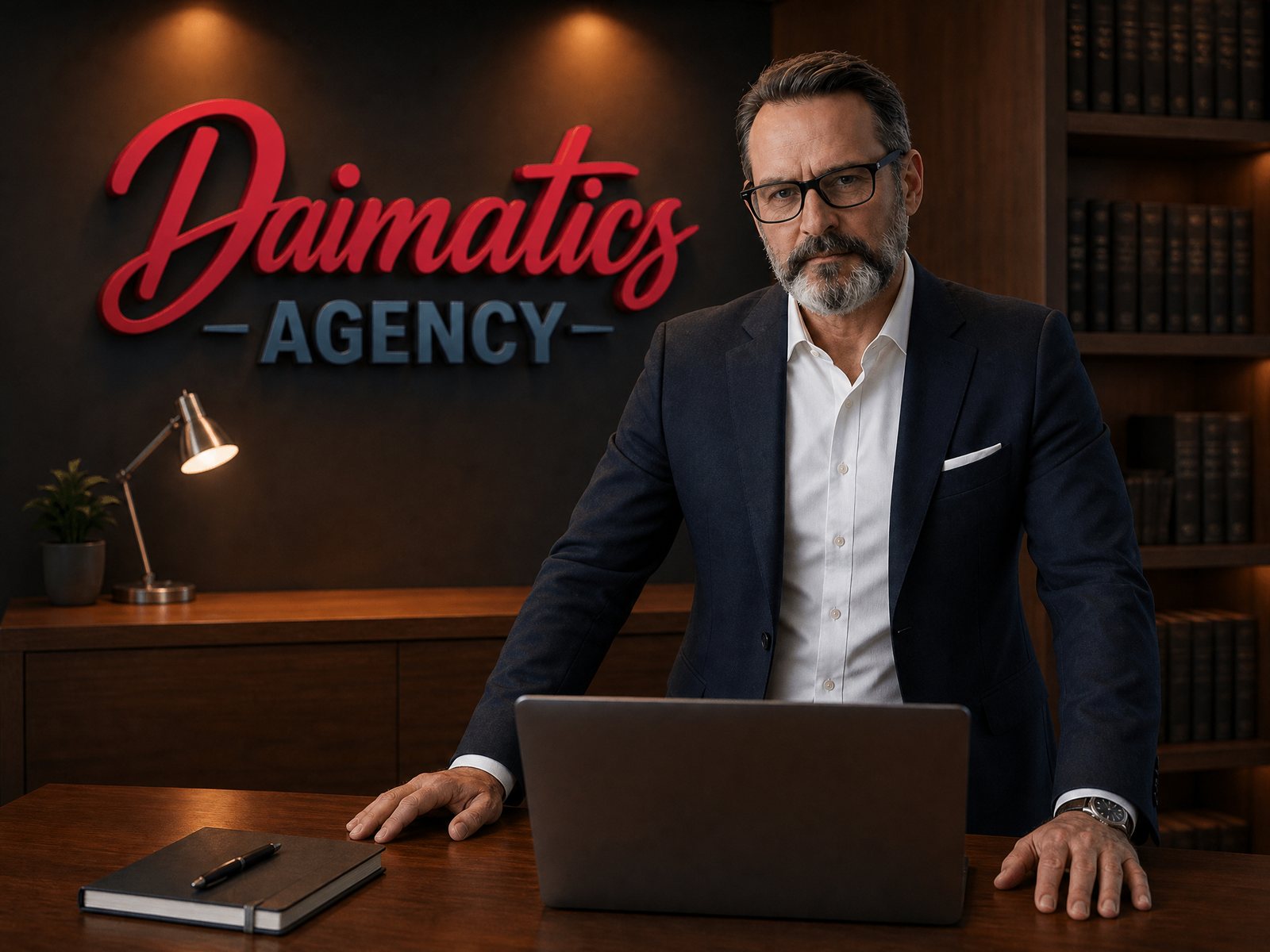 David Nogu&eacute;s, fundador i CEO de Daimatics, treballant a la seva oficina